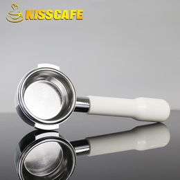 Tools 58MM Stainless Steel Coffee Machine E61 Bottomless Philtre Holder Portafilter White Handle For NUOVA Professional Accessory