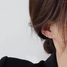 Stud Earrings Fashion Fine Jewellery S925 Sterling Simple Diamond-encrusted Micro-encrusted Zircon Small For Women Wedding