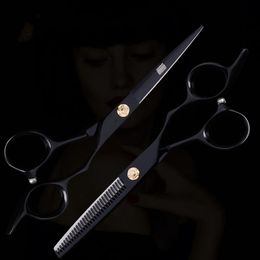 Hair Scissors 1Pcs Portable Professional Black Hairdressers Japan Barber Big Cutting Thinning Shears Clipper