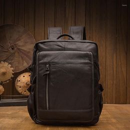 Backpack Handmade Leather Shoulder Bags For Men And Women Japanese Korean Travel Fashion Trend Comput