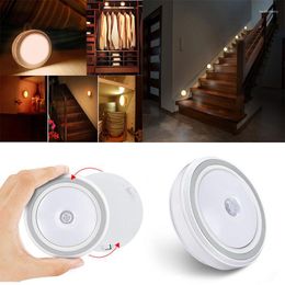 Night Lights LED Light Infrared Motion Detector Sensor Cabinet Lamp Battery Powered