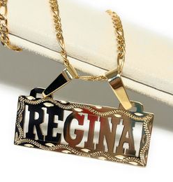 Pendant Necklaces Custom Name Necklace For Women 18K Gold Plated Stainless Steel Jewellery Personalised Gifts Her 230506