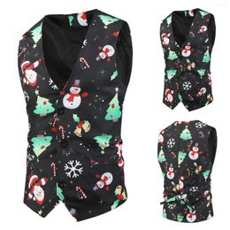 Chains Medium T Shirt Men's And Autumn Printed Winter Vest Casual Single-breasted Suit Christmas Tops