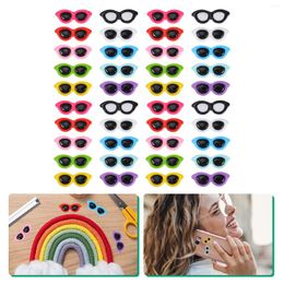 Storage Bottles 40 Pcs Embellishments Ornament Mini Flatback Charm Circle Earrings Resin Glasses Sunglasses Bulk Ornaments