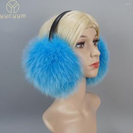Berets Fashion Real Fur Ladies Autumn And Winter Earmuffs To Keep Warm Luxury Women Natural EarMuff Wholesale Retail
