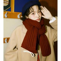 Scarves Women's Scarf Winter Head Hood Men's 2023 Pure Warm Solid Cute All-Match High Quality Japanese Style Type Model Gift