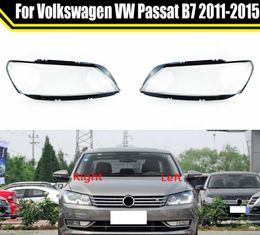 Car Headlight Headlamp Light Glass Lens Case Auto Shell Cover Lampshade For Volkswagen VW Passat B7 2011-2015