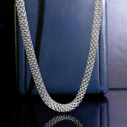 Chains Ins Internet Celebrity Same European And American S925 Silver Chain Bone Plain Bare Necklace