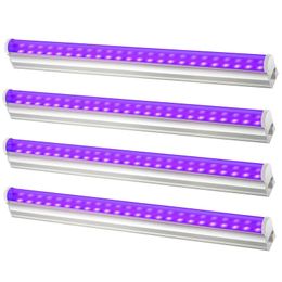 UV LED Black Light Bar 20W 4ft T5 Integrated Bulb Lights Blacklight Fixture for Light Poster Halloween Decorations and Christmas Party Fun Atmosphere usastar