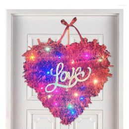 Decorative Flowers Valentines Heart Wreaths | Reusable Comfortable Convenient House Decoration Rustic Lovely Durable Hanging Ornament For