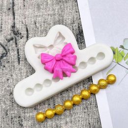 Baking Moulds Pearl Bowknot Bow Silicone Cake Mold Sugarcraft Chocolate Cupcake Resin Tools Fondant Decorating