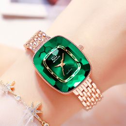 Womens Watches WIILAA Green Diamond Style Luxury Women Quartz Creative Unique Ladies Wrist For Female Clock relogio feminino 230506