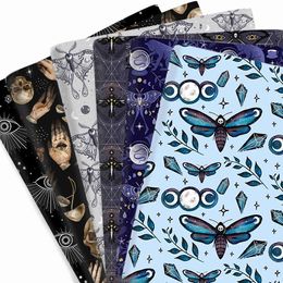 Fabric Black Hand Palm Eyes Animals Cat Or Polyester Cotton Fabric Printed Cloth Fabric Handmade Crafts Garment DIY Material P230506