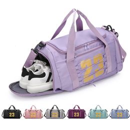 Stuff Sacks Gym Bags Waterproof Fitness Training with Shoe Compartment Travel Women Handbags Casual Men's Shoulder Sports 230505