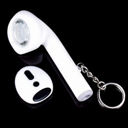 White Portable Removable Silicone Pipes Headsets Style Glass Nineholes Singlehole Philtre Bowl Dry Herb Tobacco Cigarette Holder Hookah Waterpipe Bong Smoking