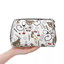 Cosmetic Bags Print Bag Women Makeup Waterproof Cosmetics For Travel Lady Tote Cute Bear Washing Toiletry Pouch Bolsos