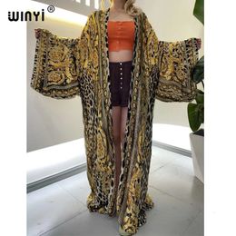 Women's Swimwear WINYI vestido longo Women Cardigan robe Cocktail sexcy Boho Maxi African Holiday Batwing Sleeve Silk Robe 230506