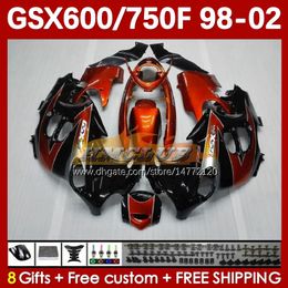 Body For SUZUKI KATANA GSX600F GSXF600 GSXF750 GSXF 600 750 CC 98 99 00 01 02 169No.59 600CC 750CC GSX750F GSXF-600 GSXF-750 1998 1999 2000 2001 2002 Fairing orange stock