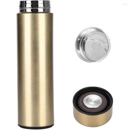 Water Bottles 500ML Stainless Steel Airless Bottle Creative Smart Coffee Mug Travel With LCD Touch Screen Car Portable Tea