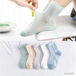 3pcs 0-12 Kids Summer Cotton Jacquard Baby Girls Mesh Cute Boy Toddler Socks Children Clothe Accessories