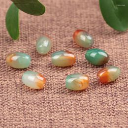 Loose Gemstones 8 12mm Natural Peacock Agate Colourful Jades Rice Beads For Jewellery Making Diy String Bracelet Beaded Necklace Charms