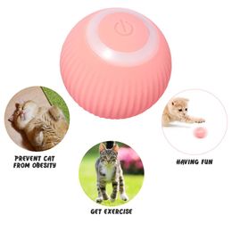 Toys Smart Cat Ball Toy Automatic Rolling Ball Toy Interactive Cat Training Automatic Moving Cat Toy Bite Resistant Cat Accessories