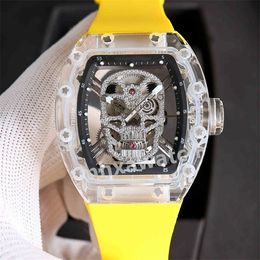 Men's Watch ZY Factory produces West Rail City Movement Upgrade Special Edition Transparent Material RM052 43x50mm rubber strap