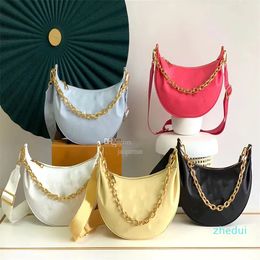 2023- bags fashion womens shoulder bag designer over the moon Underarm crossbody bags soft leather embroidery purse