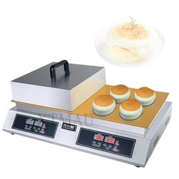 Kommersiellt dubbelhuvud souffle maker 2600W dubbelplattor fluffiga souffel pannkakor maker fluffy pannkakamaskin