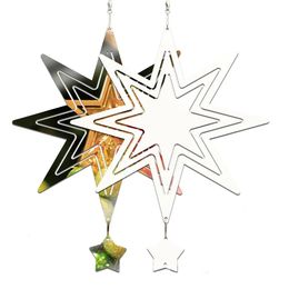 Sublimation Wind Spinner Blanks 3D Aluminum Metal Spinners for Yard and Garden Indoor Art Ornaments Hanging Decoration