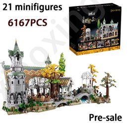 Blocks Classic Movie Trilogy Rivendel Elven Kingdom 10316 Medieval Castle Scene War Model Birthday Gift Christmas Toy 230506