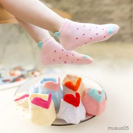 3pcs Children Girl Cute Baby Heart Cartoon Mesh Ankle Boys Socks Kids Clothing Accessories