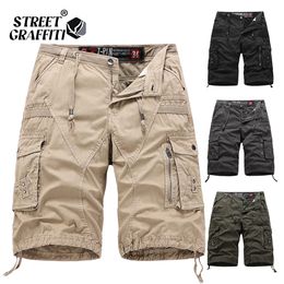 Men's Shorts Spring Men Cotton Cargo Shorts Clothing Summer Casual Breeches Bermuda Fashion Beach Drop Denim Cargo Short Men 230506