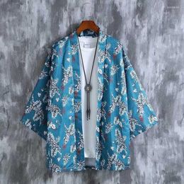 Ethnic Clothing Geskeey Sun Proof Clothes Style Daopao Couple Guochao Ancient Chinese Kimono Hombre Summer Thin Coat