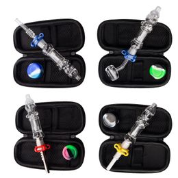 Chinafairprice CSYC NC008 Glass Bong Spill-Proof Smoking Pipe Bag Set 10mm 14mm Quartz Ceramic Nail Dabber Tool Silicon Jar Water-Cooled Dab Rig Bubbler Bongs Pipes