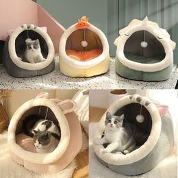 Mats 2022 Hottest Pet House Puppy Kennel Mat For Dogs Animals Cat Kitten Nest Foldable Small Dogs Basket Teddy Chihuahua Cave Dog Bed
