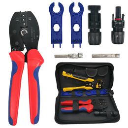 Tang Solar Connectors Crimping Tool Kit LY2546B Plier 2.5/4/6mm2 4 10AWG Solar Panel PV Cable With Connectors Wire Stripper Set