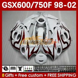 Fairing For SUZUKI KATANA GSXF 600 750 CC 600CC flames red GSXF600 GSXF-750 169No.117 GSX750F GSX600F 750CC 1998 1999 2000 2001 2002 GSXF750 GSXF-600 98 99 00 01 02 Body