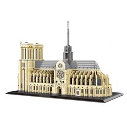 Blocks 7380pcs World Architecture Mini Building Notre Dame DE Paris Model Church City bricks Toys For Children Gifts 230506