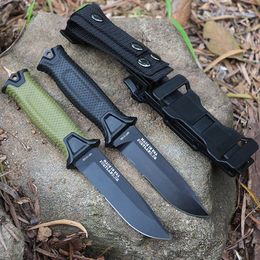 Tactical knife High hardness survival Fixed blade knife Camping camping hunting knife Fiberglass handle Military equipment EDC Hand tool c walking knife