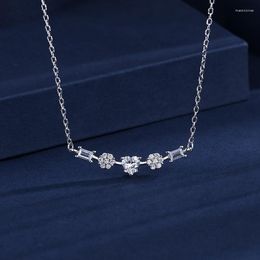 Pendant Necklaces Fashion Heart For Women Crystal Jewellery Link Chain Rose Gold Colour Party Cocktail Accessories Wholesale