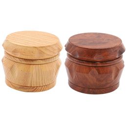 Wooden Drum Grinder Smoking Wood Herb Grinders 2 Types 40mm/50mm/63mm 4 Layers Tobacco Other Smoke Accessories