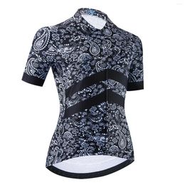 Racing Jackets High-Quality Women's 2023 Cycling Jersey Pro Team Race Fit Short Sleeve Summer Breathable MTB Bike Shirt