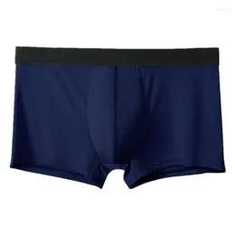 Underpants Sexy Men Underwear Boxers Shorts Cool Ice Silk Panties Man Breathable Antibacterial U Convex Pouch Cueca Calzoncillos
