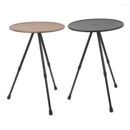 Camp Furniture Liftable Outdoor Folding Small Round Table Aluminum Alloy Portable Camping Self-driving Tour Rv Supplies