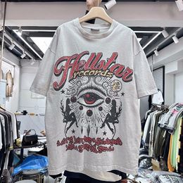 Print T-Shirt Men's Plus Tees Women Vintage Washed T Shirt Tops