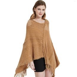 Scarves Pullover Shawl Spring Autumn And Winter Bat Sweater Solid Colour Cut-out Knitted Jh82