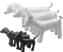 Toys DML001AB Leather Dog Mannequins Leather Mannequin Black/White 1pc Standing Position Models dogs Pet toy