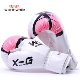 Sports Gloves WorthWhile Kick Boxing Men Women PU Karate Muay Thai Guantes De Boxeo Free Fight MMA Sanda Training Adults Kids Equipment 230505