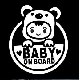 Car Sticker 3D 15.5 * 13.5cm funny Baby on Board Decals Stickers on Car Reflective Motorcycle Car Styling